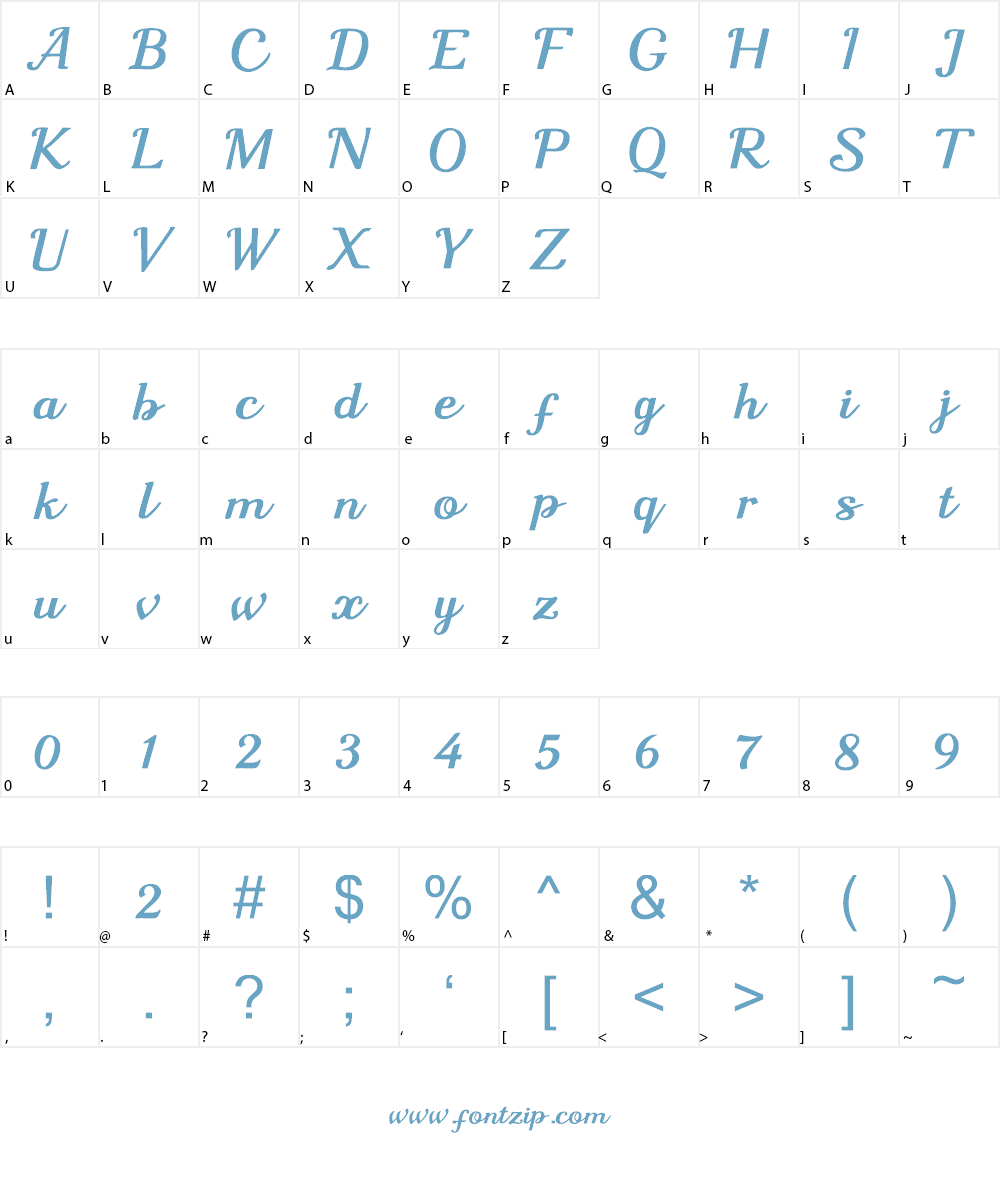 Sharon Queen Font Character